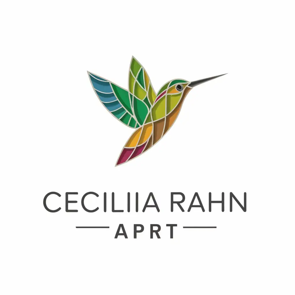 a logo design,with the text "Cecilia Rahn Art", main symbol:Hummingbird,Moderate,clear background