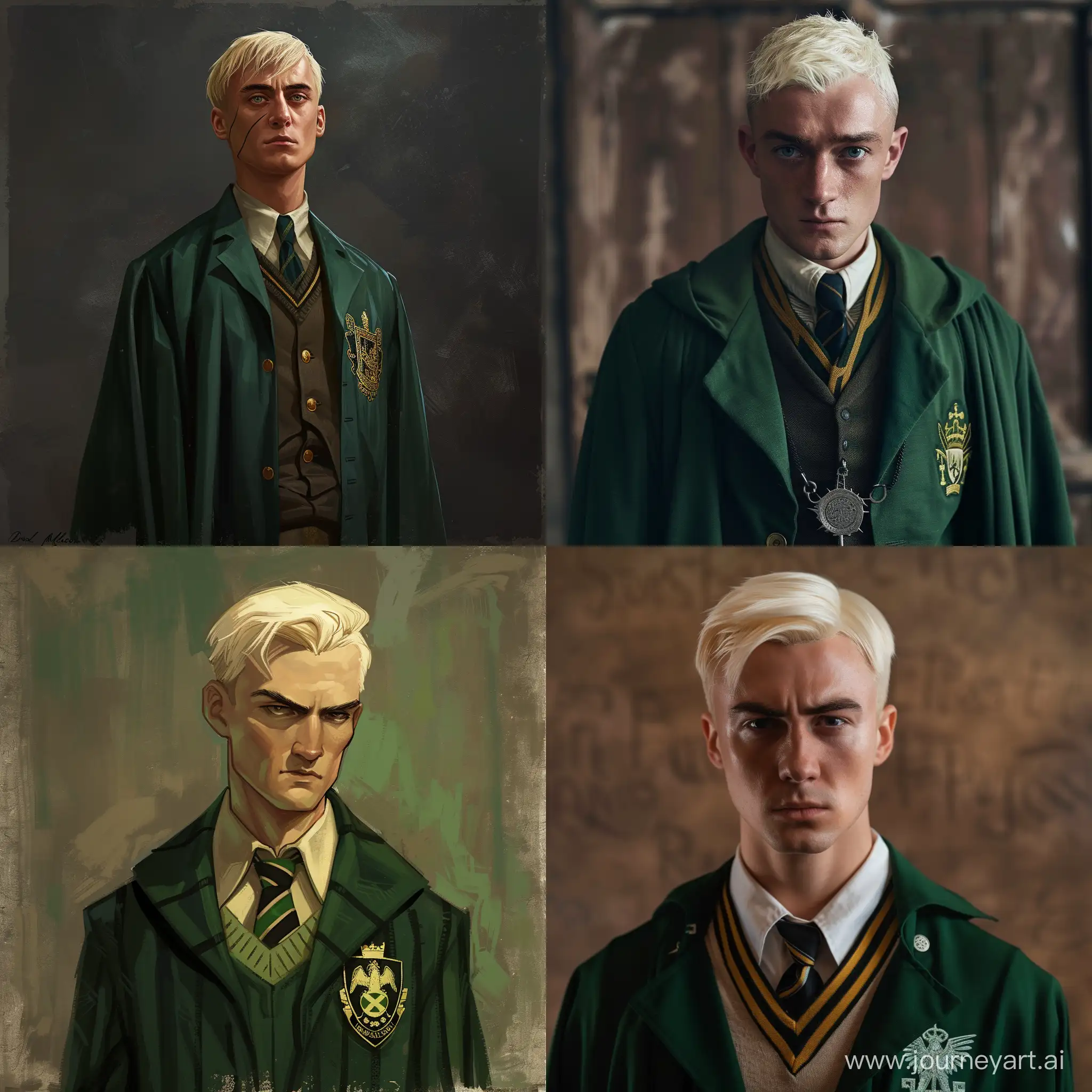 Draco Malfoy, Slytherin uniform 