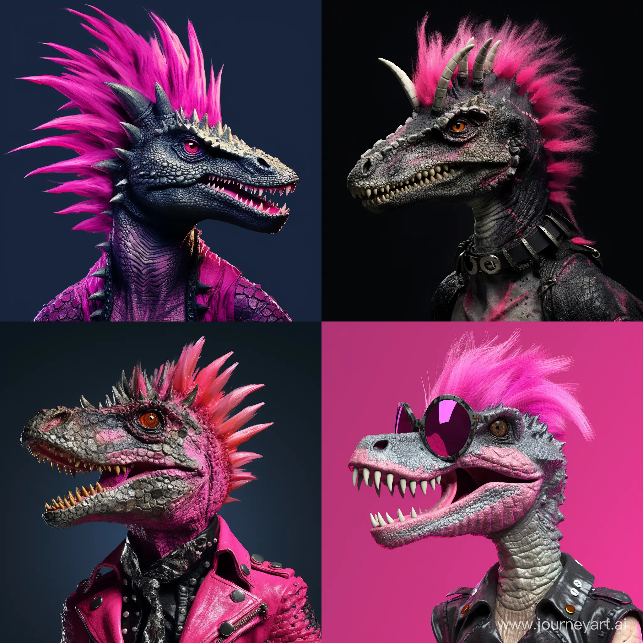 Edgy-Dinosaur-Punk-with-Vibrant-Pink-Spikes