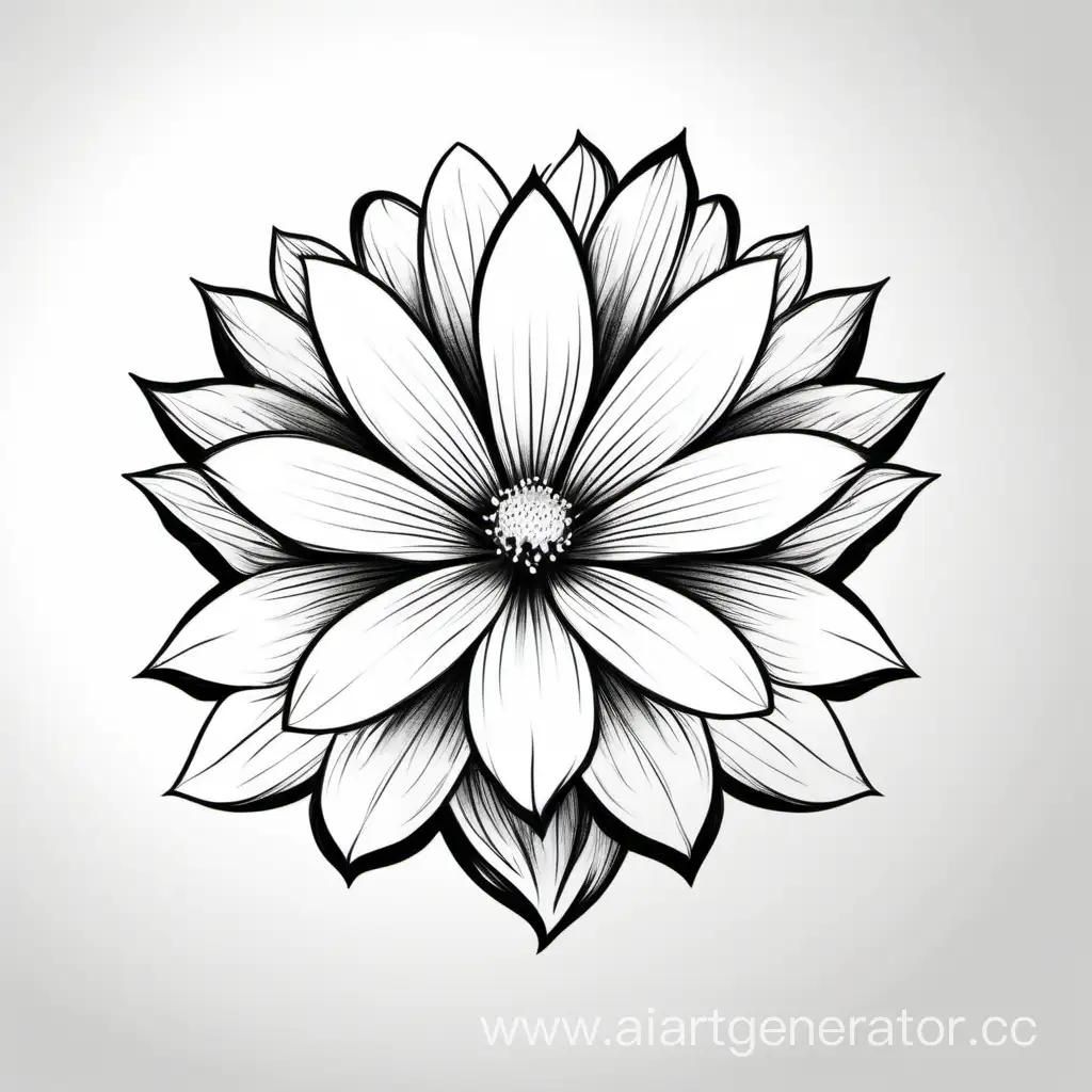 Нарисуй очень простой цветок на белом фоне