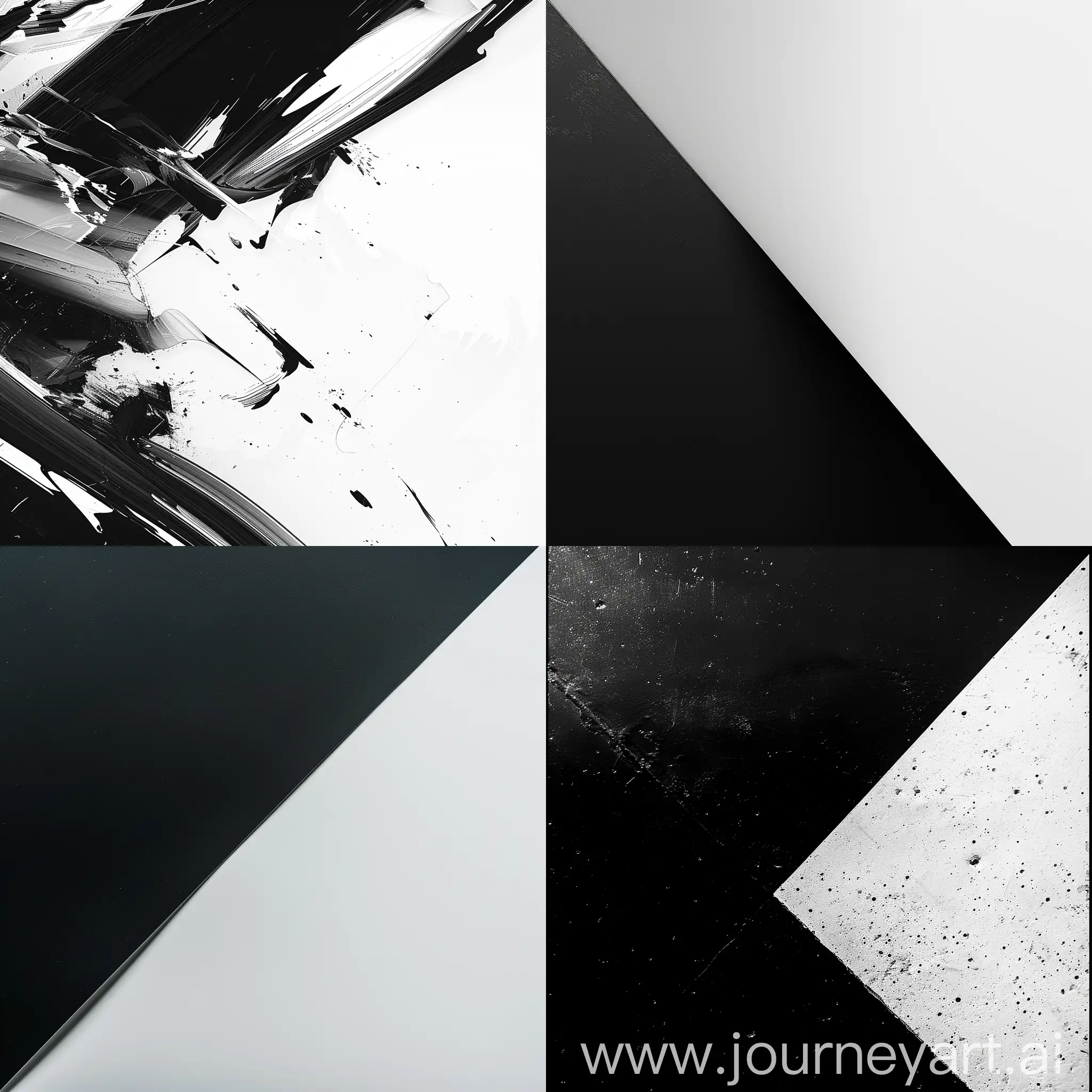 Monochrome-Abstract-Geometric-Shapes-on-White-and-Black-Background