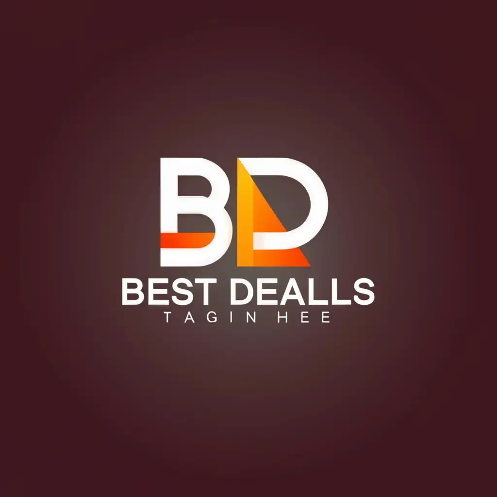 a logo design, with the text 'BestDeals', main symbol: BD, Moderate, clear background