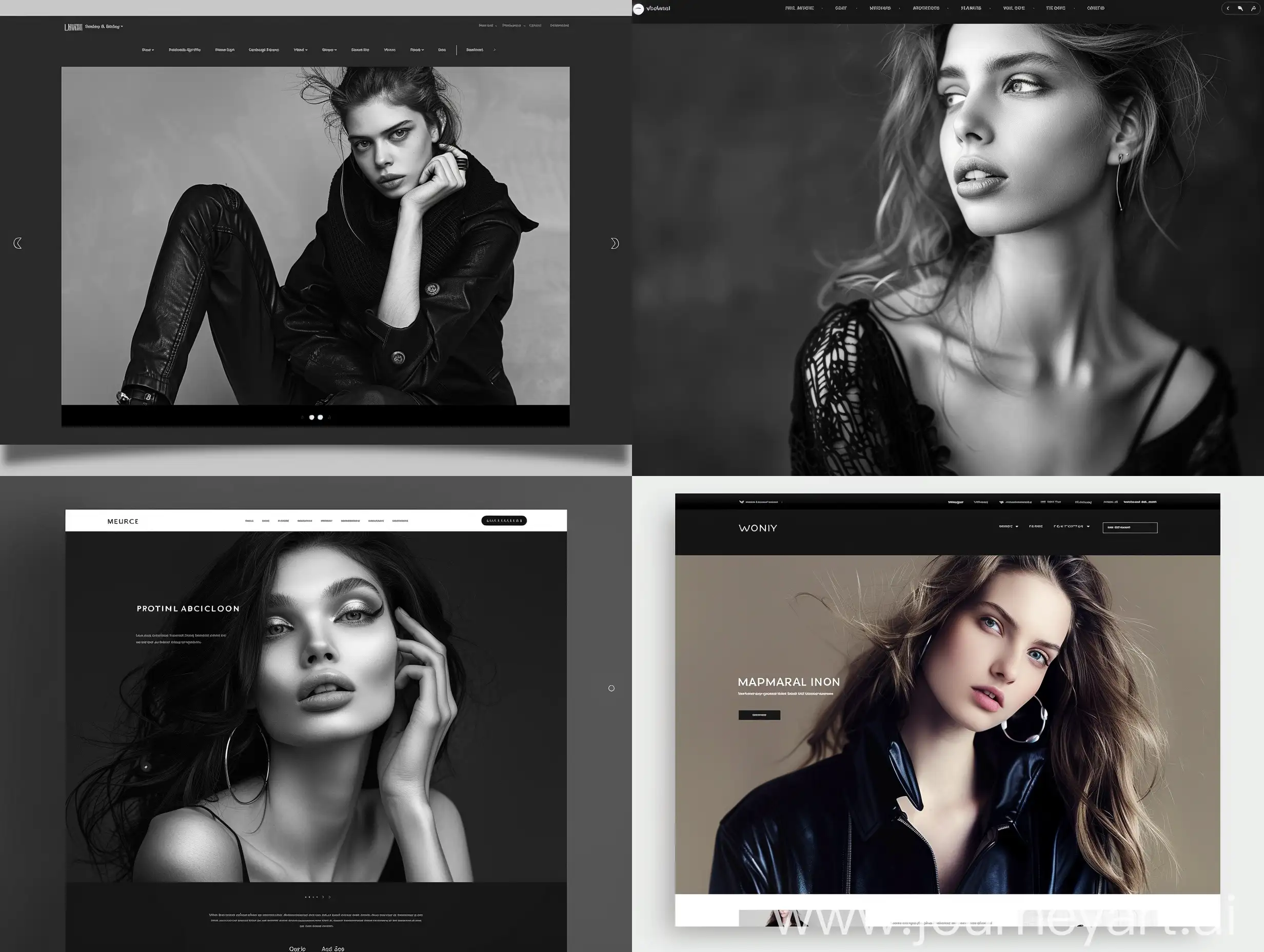 fashion photography portfolio website, simple