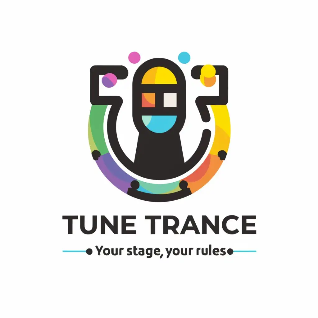 a logo design,with the text 'Tune Trance Your stage Your Rules', main symbol:Mike, Fun,Moderate,clear background