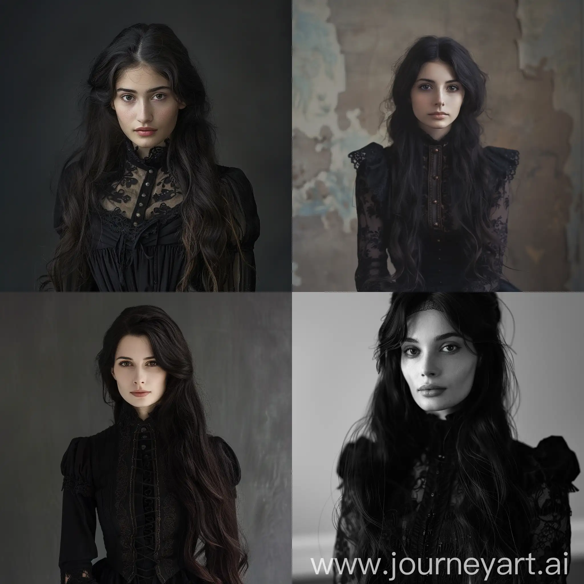Ethereal-25YearOld-Woman-in-Dark-Victorian-Attire