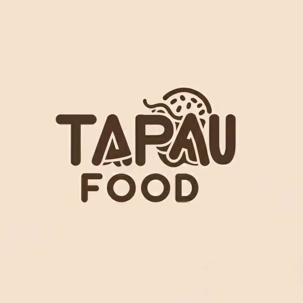 a logo design,with the text "TAPAU FOOD", main symbol:FOOD,Moderate,clear background