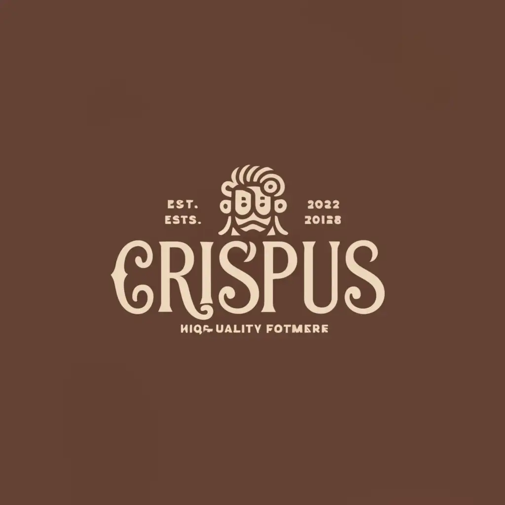 a logo design,with the text "crispus", main symbol:Curly-haired shoemaker,Moderate,be used in Retail industry,clear background