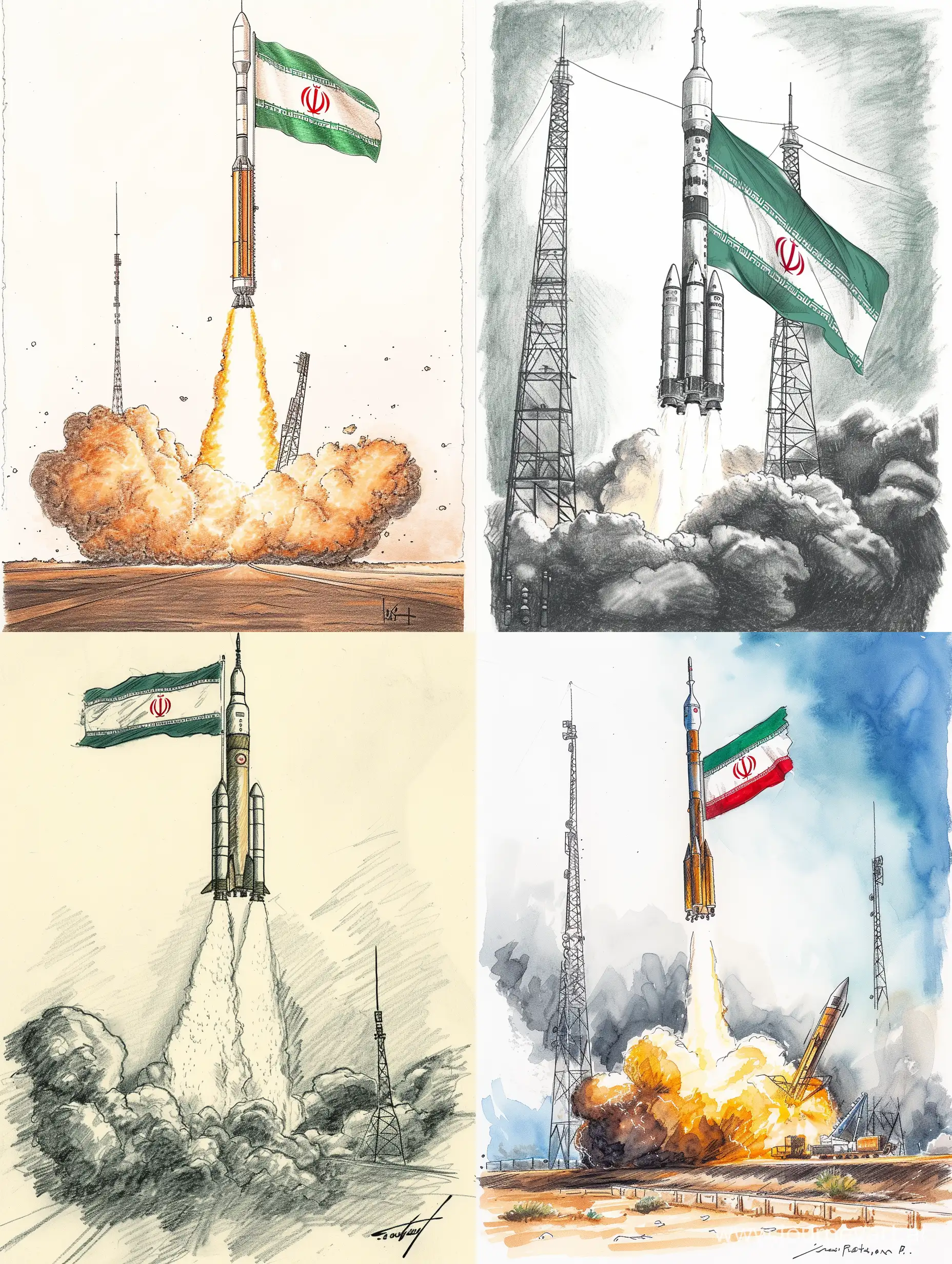 Iranian-Satellite-Launch-Sketch-National-Flag-with-Rapid-Black-05