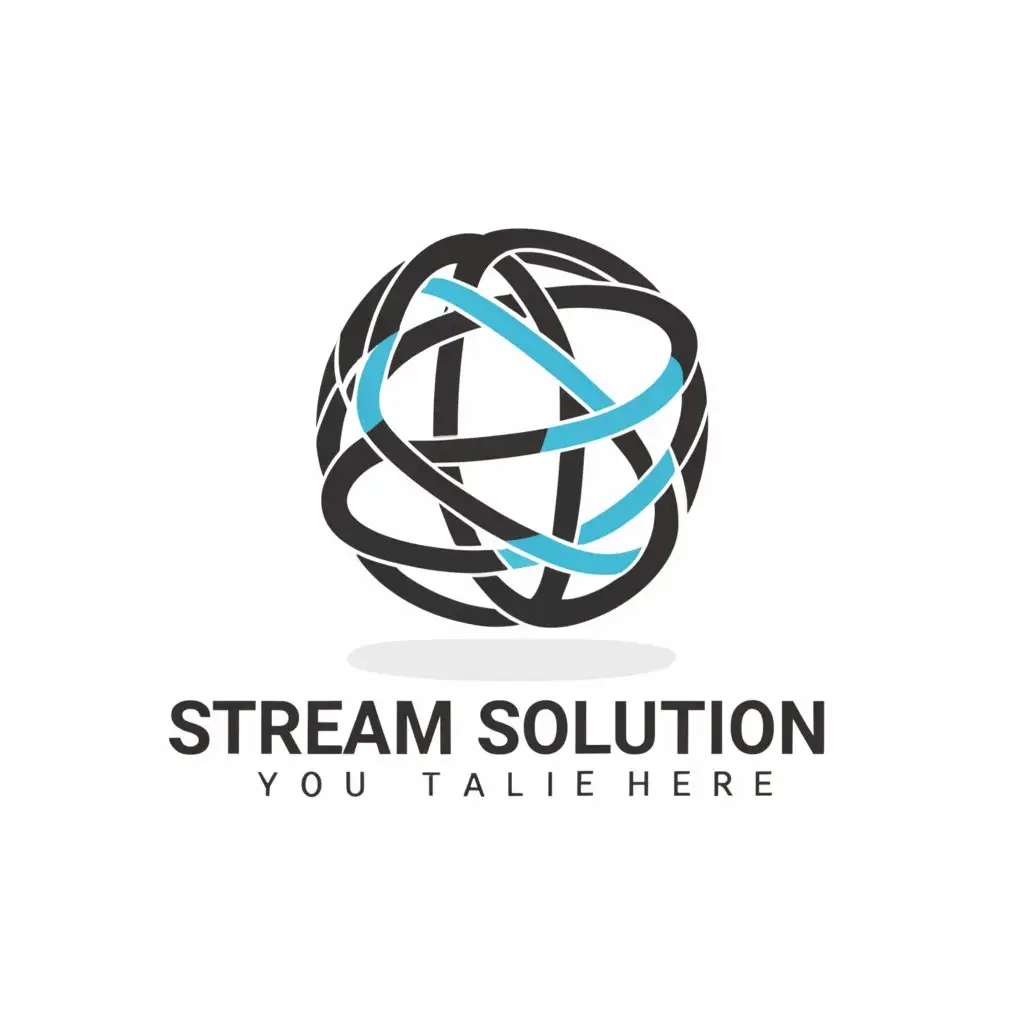 a logo design,with the text "Stream Solution", main symbol:Globe,complex,be used in Technology industry,clear background