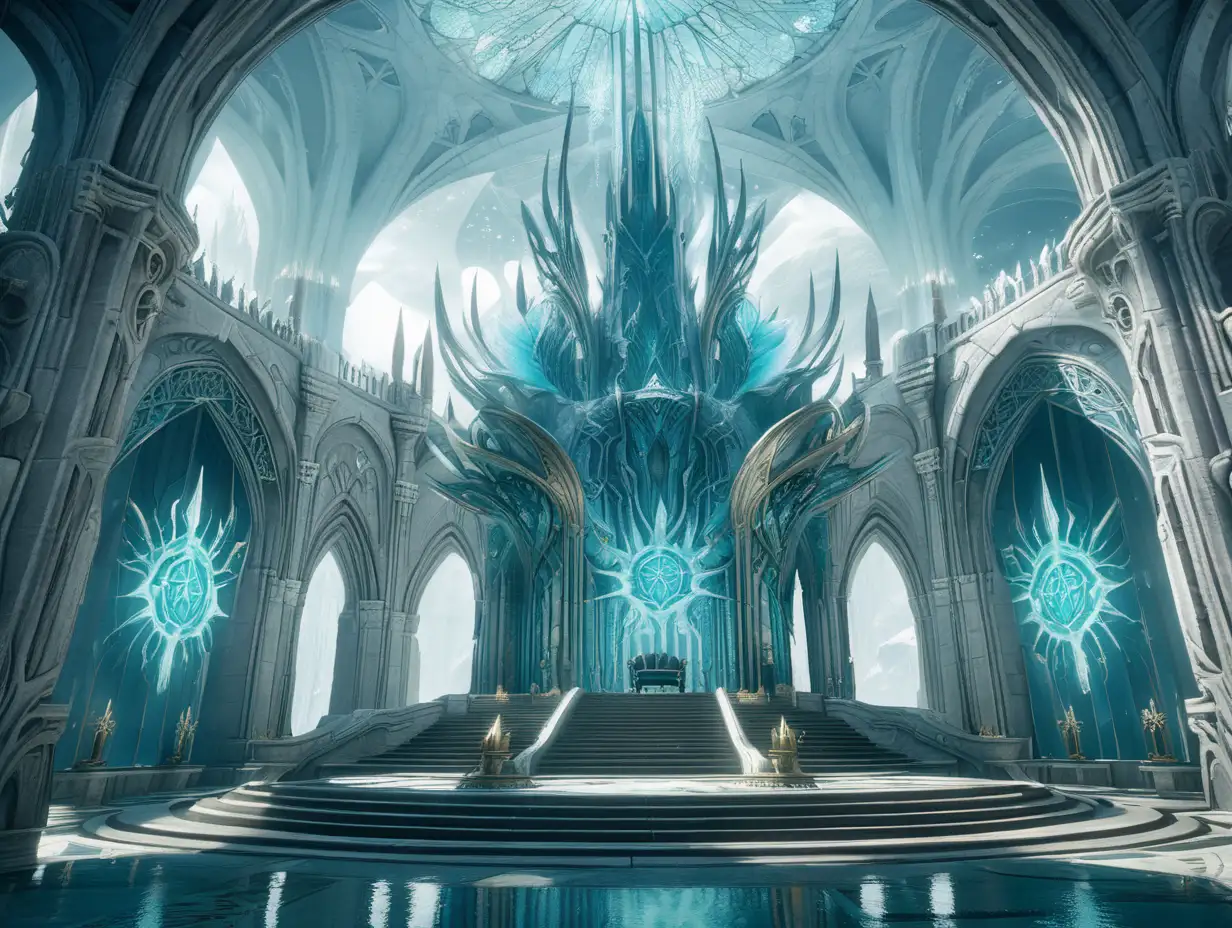 Dreaming city, beautiful, royal throne room