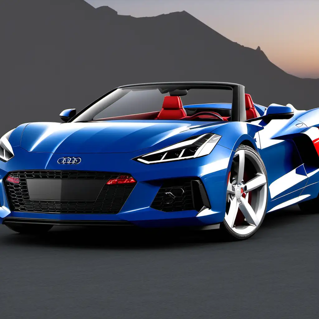 Fusion of Elegance 2006 Audi Convertible Merging with 2022 Corvette