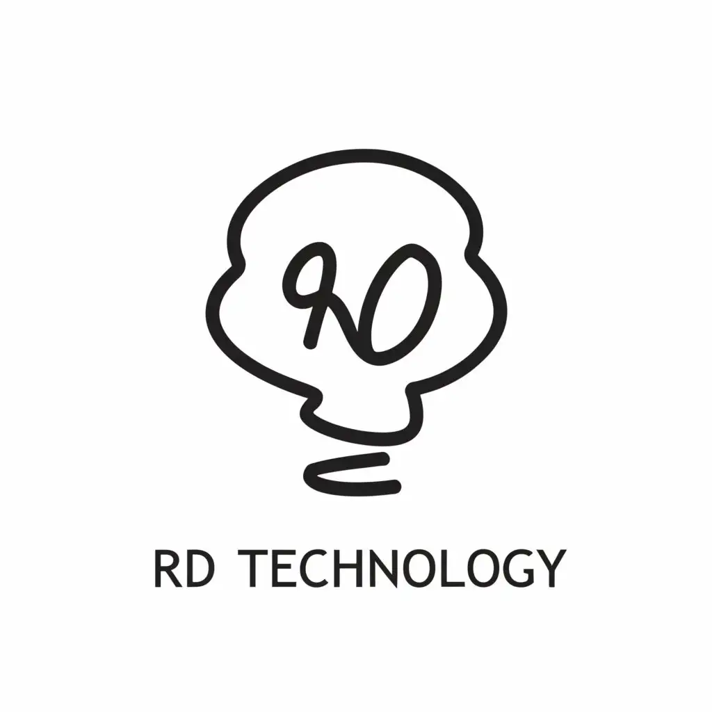 a logo design,with the text "Rd technology", main symbol:light bulb,Moderate,be used in Technology industry,clear background