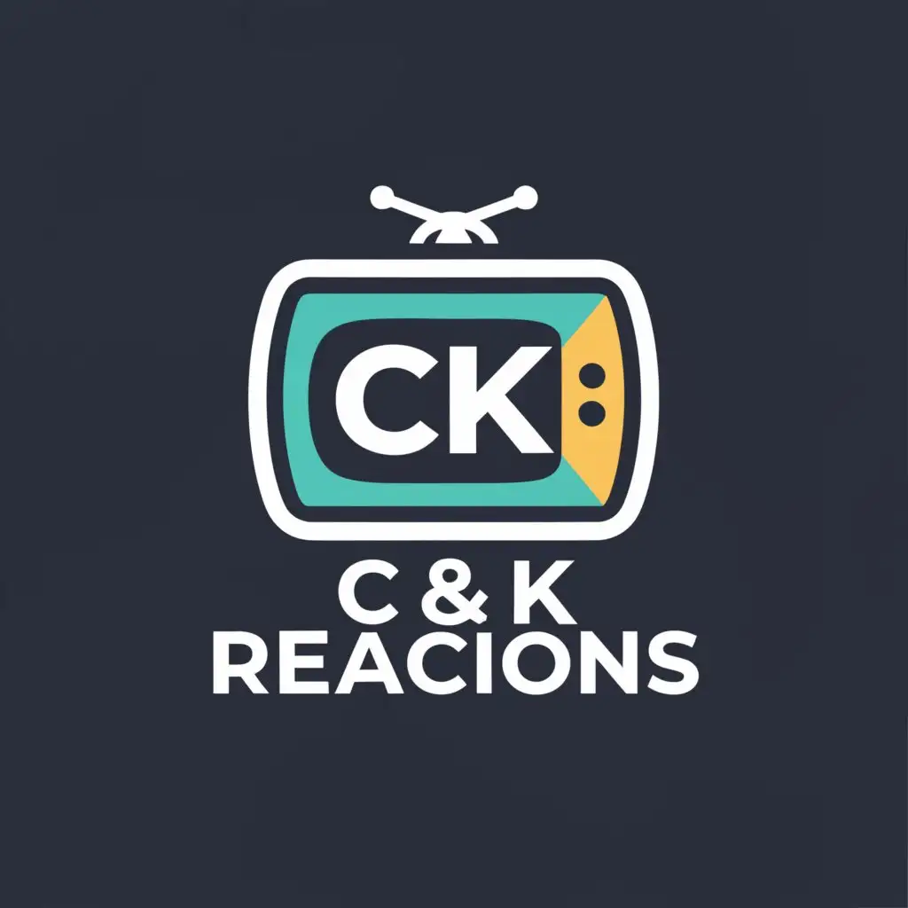 a logo design,with the text "C&K Reactions", main symbol:television,Moderate,be used in Internet industry,clear background