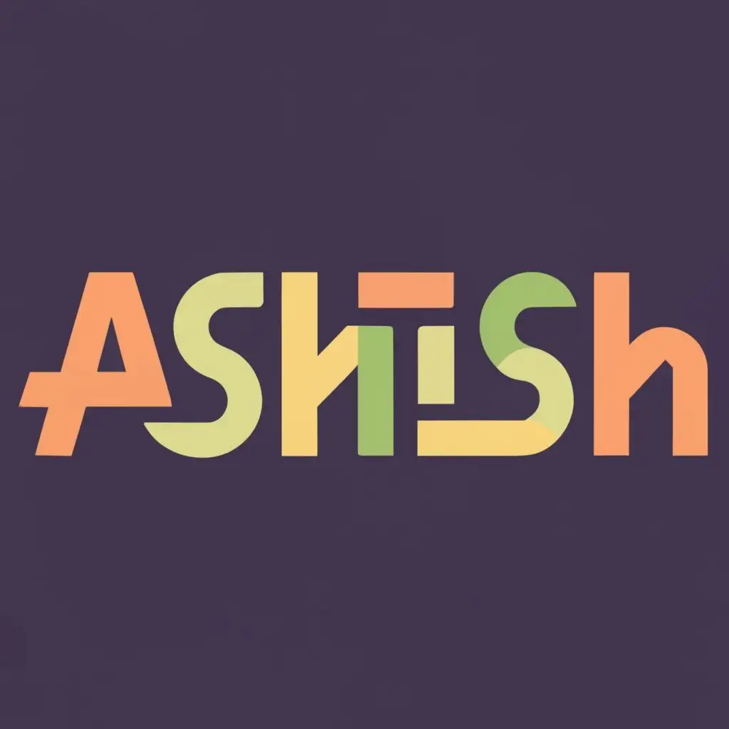 logo, CODING, with the text "ASHISH", typography, be used in Technology industry