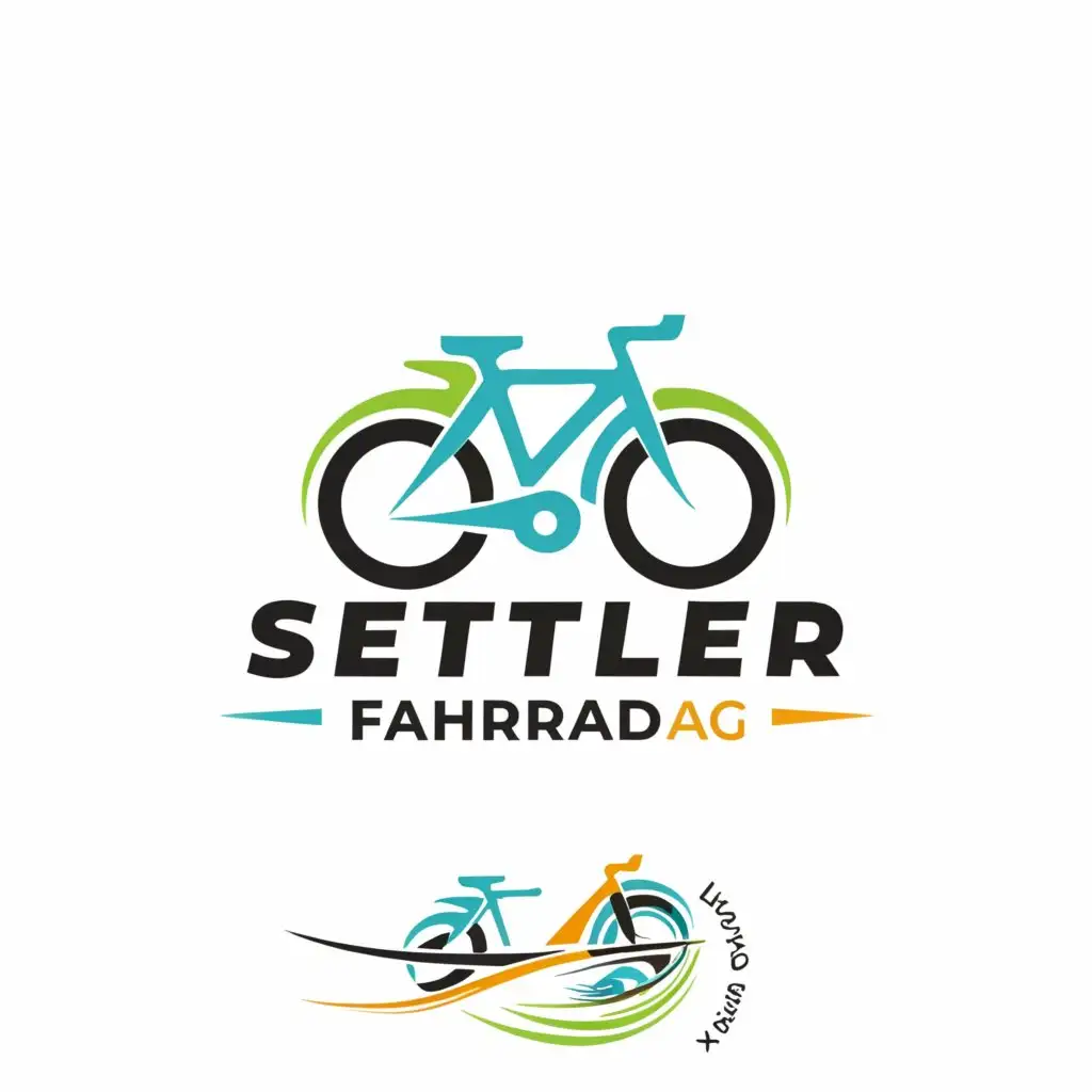 a logo design,with the text "SETTLER Fahrrad AG", main symbol:bike,Moderate,be used in Technology industry,clear background