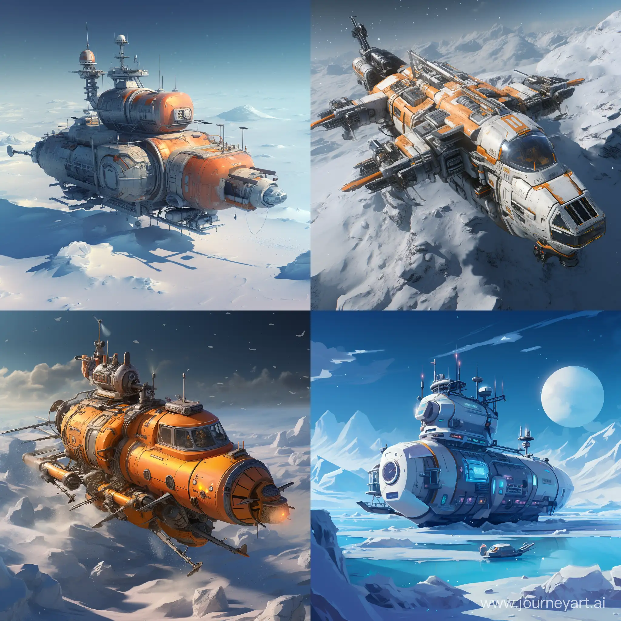 Spacecraft-Icebreaker-Futuristic-Arctic-Exploration