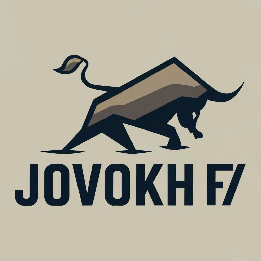 logo, logo of Bull an bear vecktor icons for trading company, with the text "jovokh_fx", typography, be used in Internet industry
