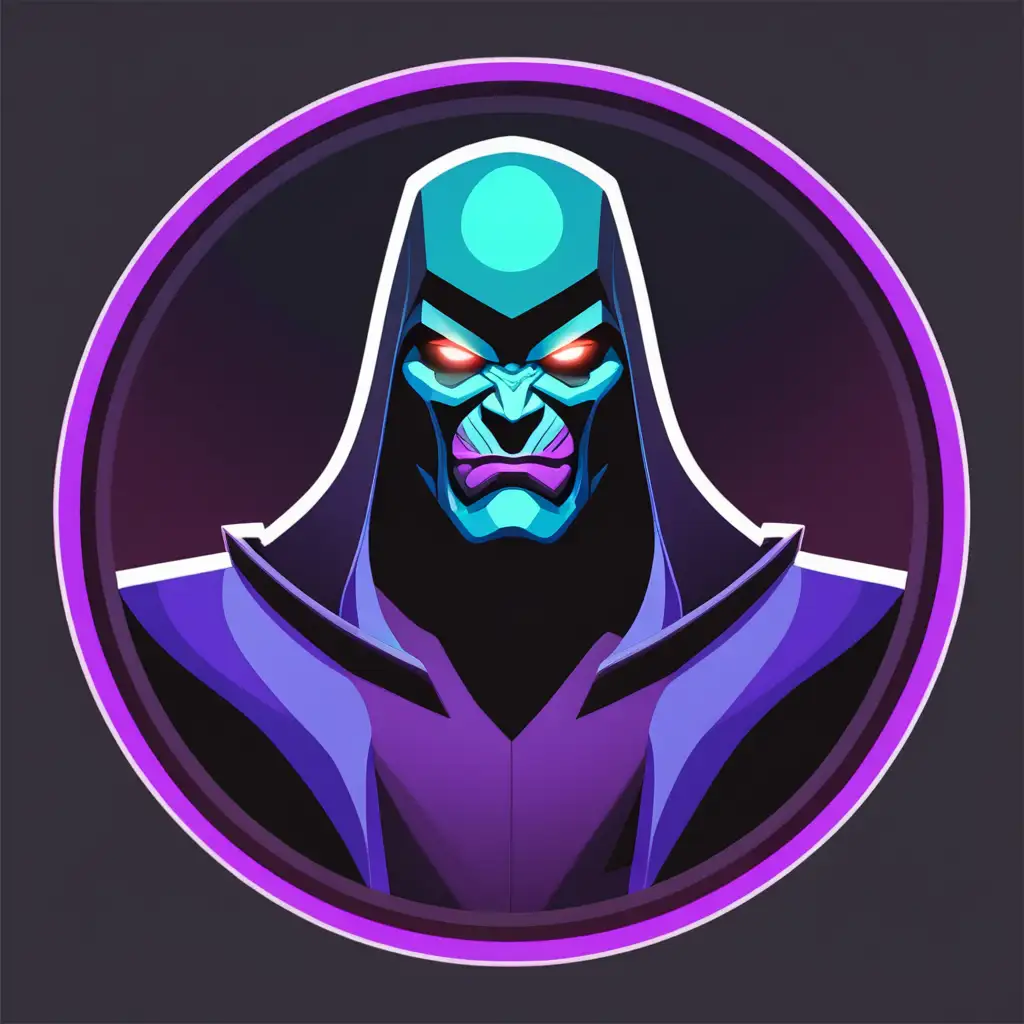 dark evil version of KANG in a circle icon