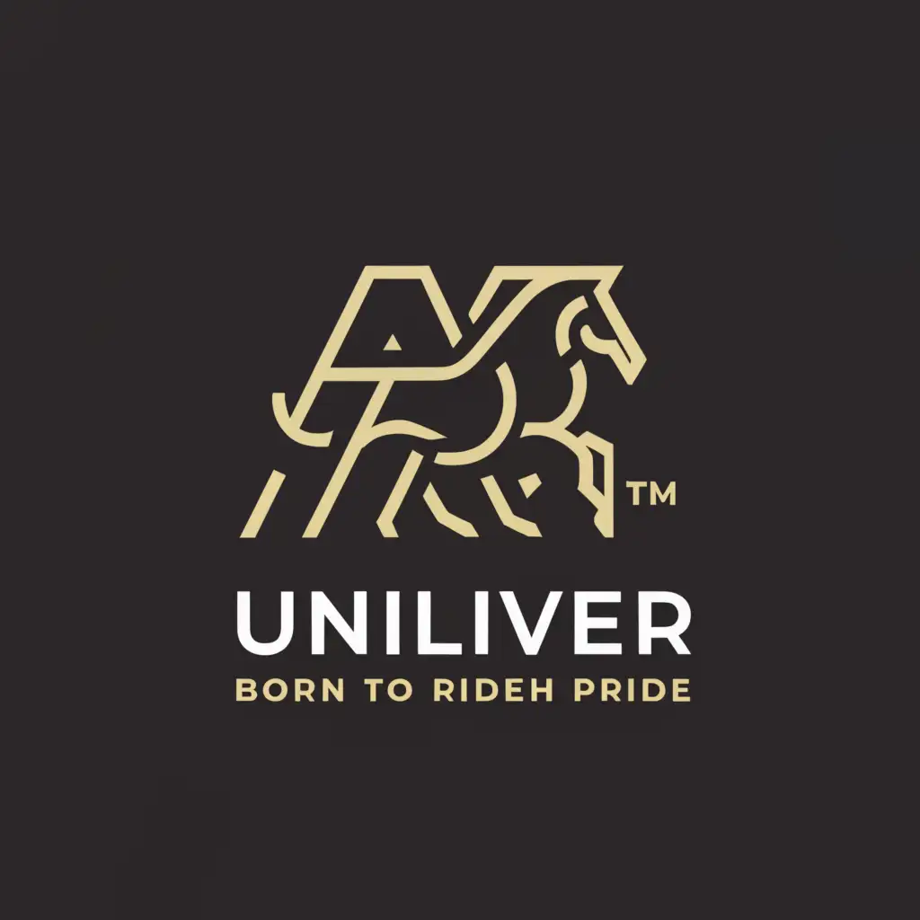 a logo design,with the text "AK UNILIVER", main symbol:BORN TO RIDE WITH PRIDE,Moderate,be used in Nonprofit industry,clear background