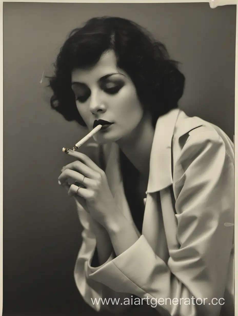 Stylish-Woman-Enjoying-a-Relaxing-Cigarette-Break