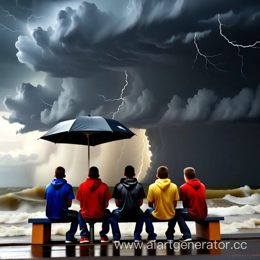 Group-of-Men-Patiently-Anticipating-Storm-Arrival