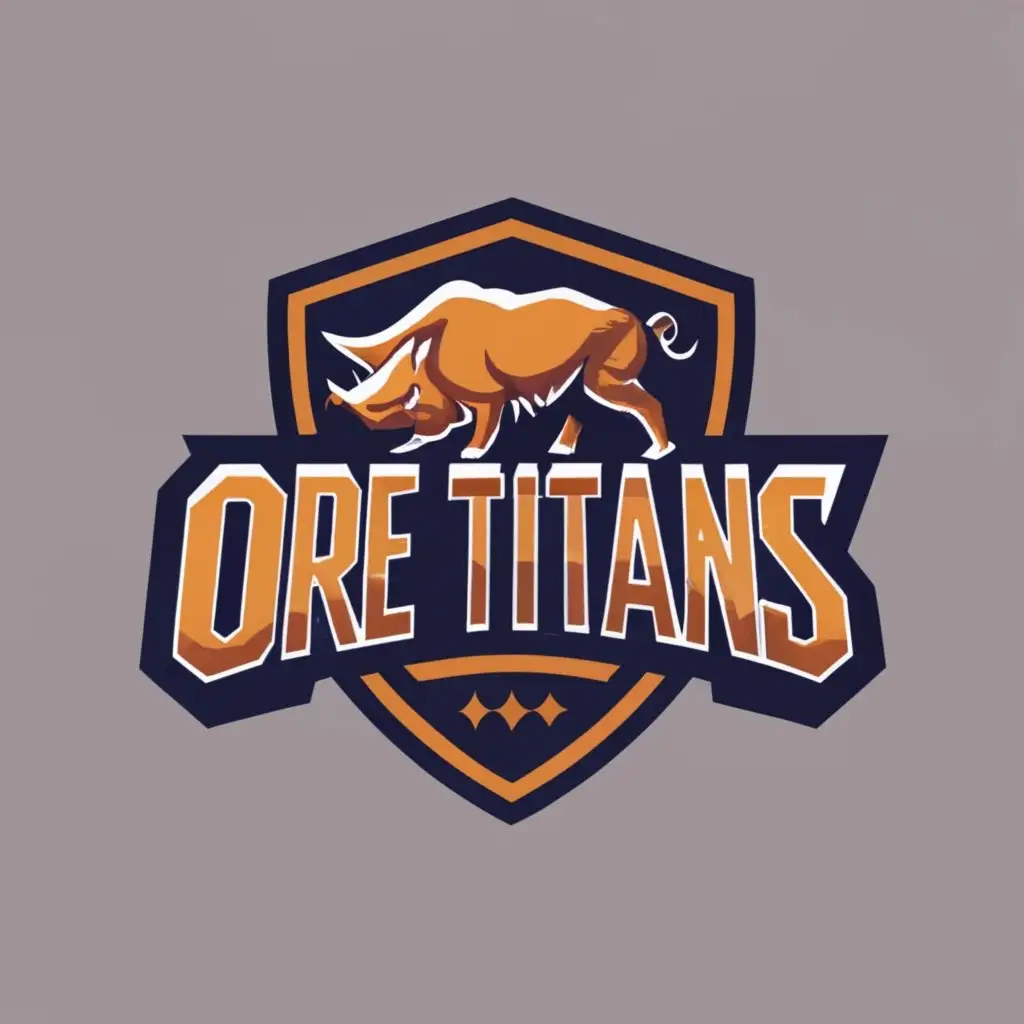 logo, Boar , with the text "ore titans", typography