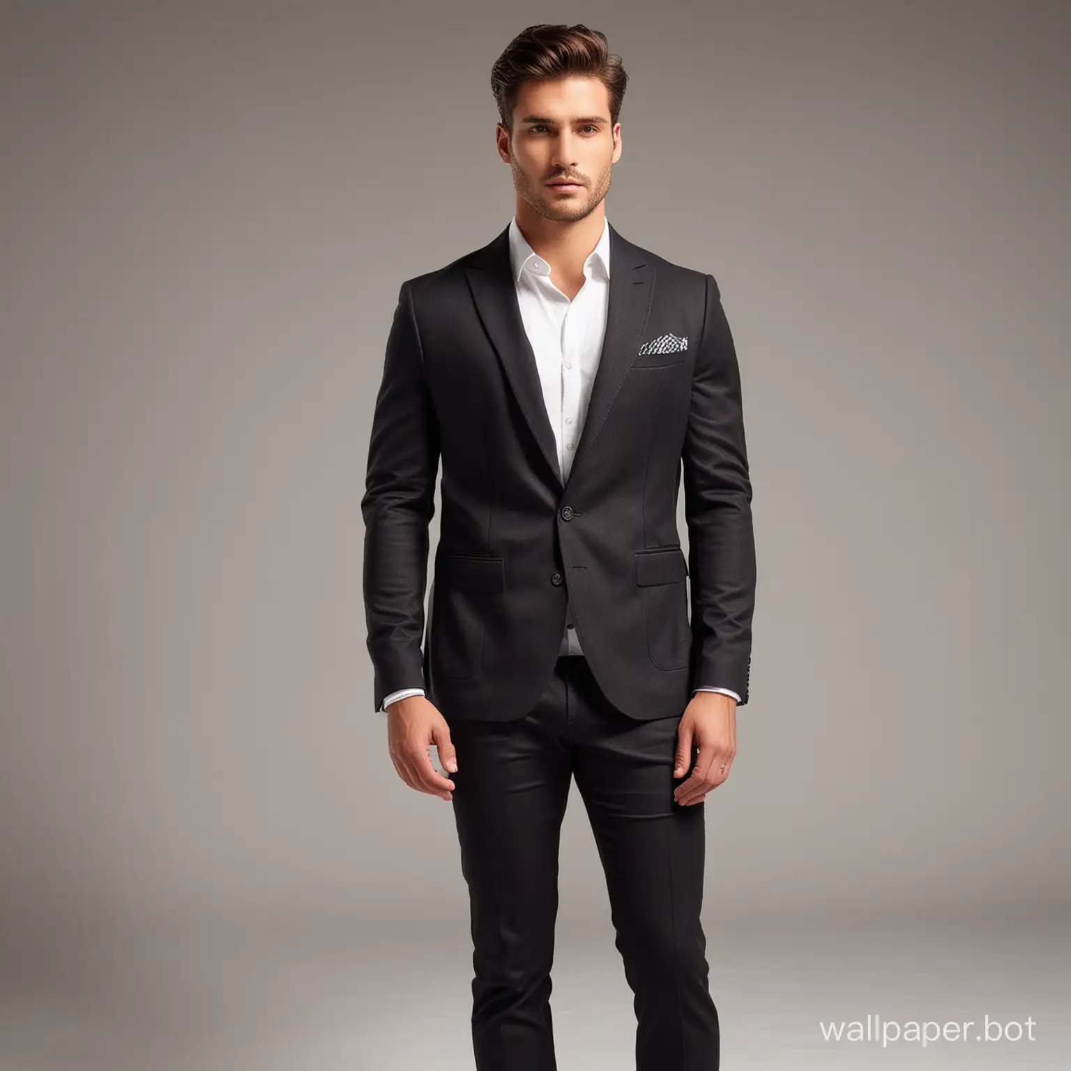 a male model standing wearing latest trending clothies