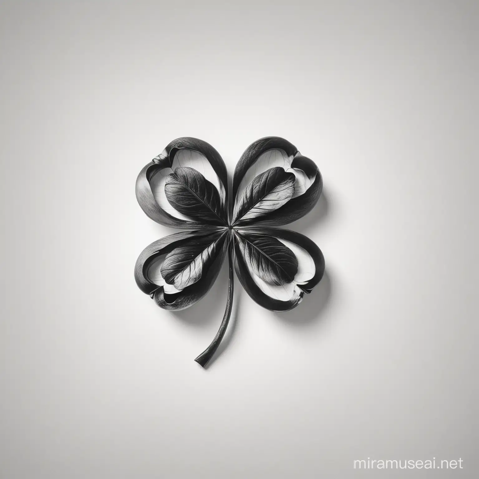 Four Leaf Clover Logo on Black Background