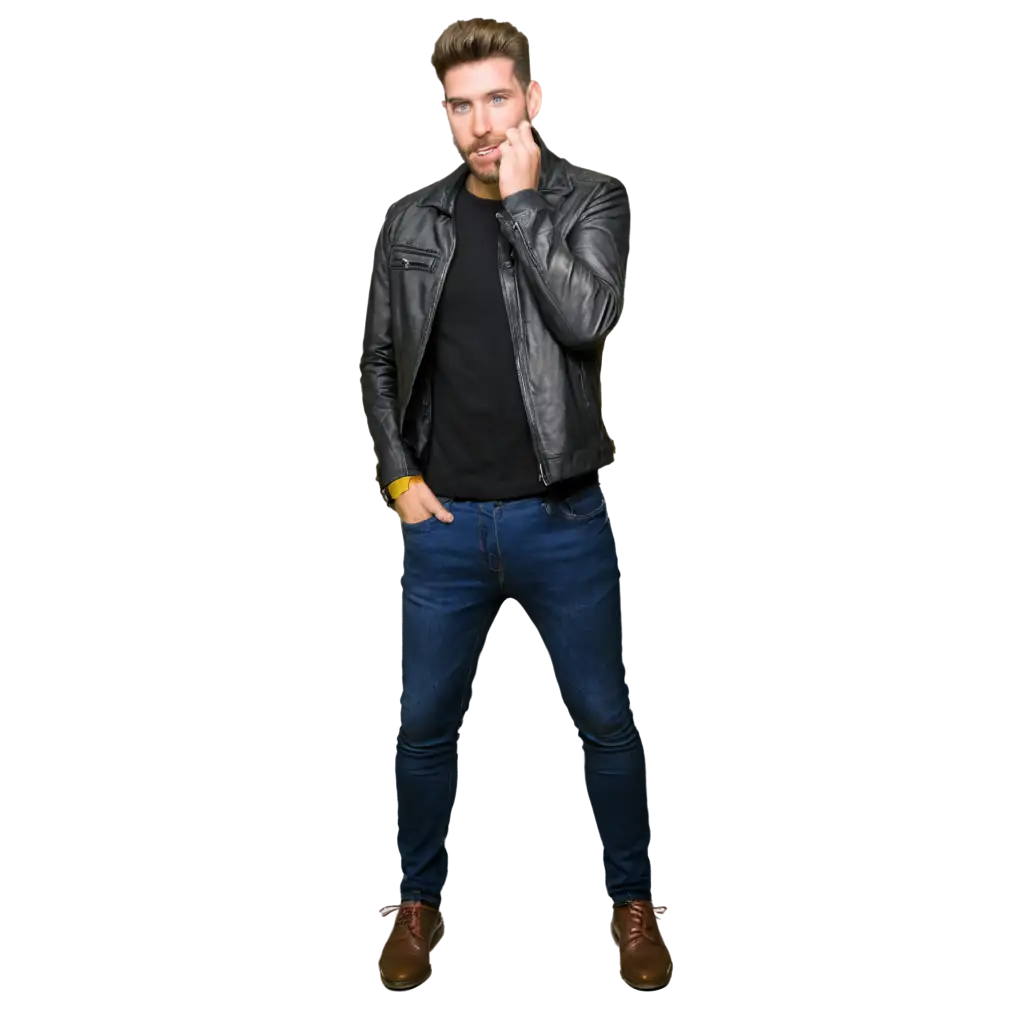 Stylish-New-Design-Mens-Leather-Jacket-Showcased-in-HighQuality-PNG-Format