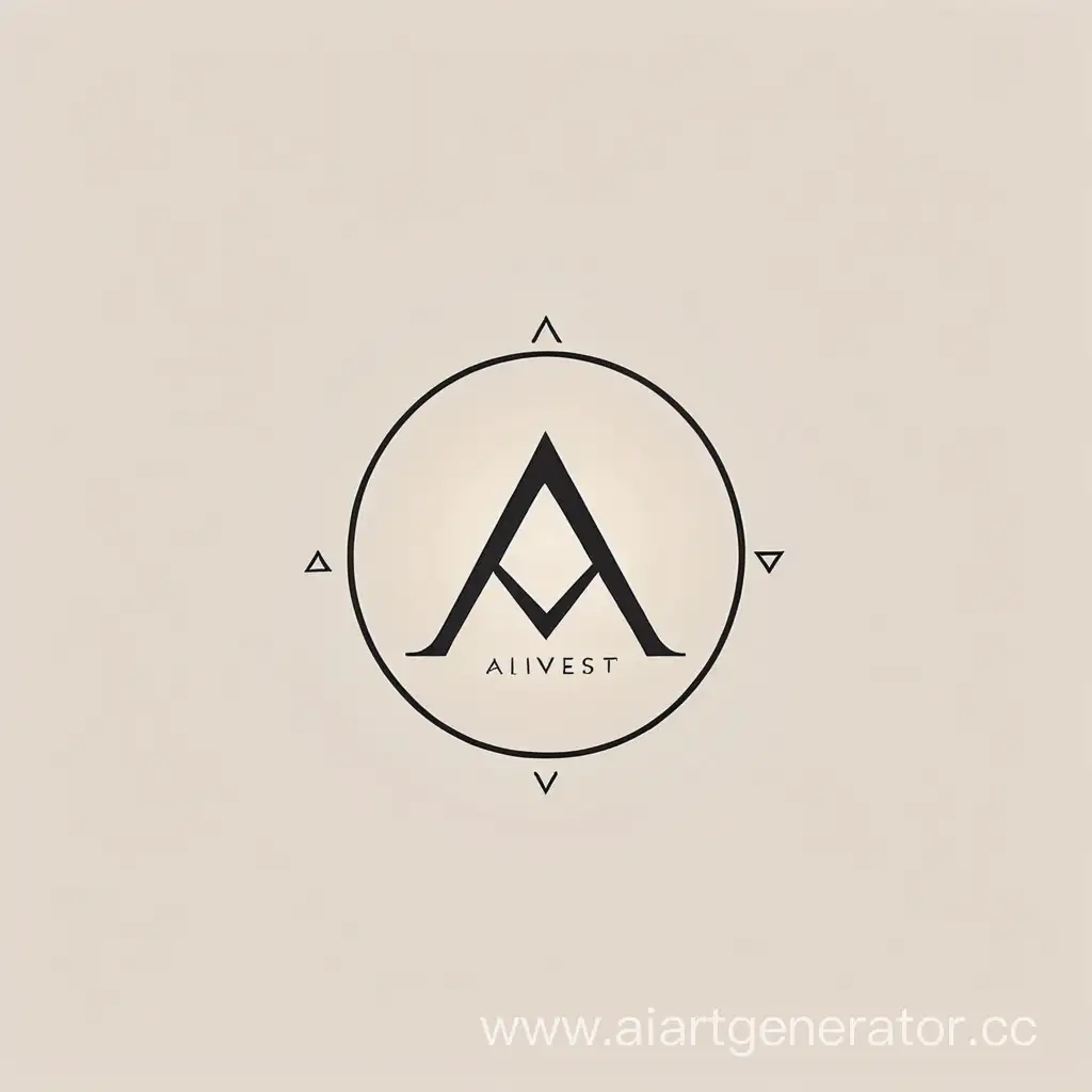 Логотип для бренда одежды состоит из фигурного символа и названия бренда. Фигурный символ минималистичный. Название бренда ALVEST. Шрифт современный. Фигурный символ отражает стремление к принятию себя, гармонию и удобство.