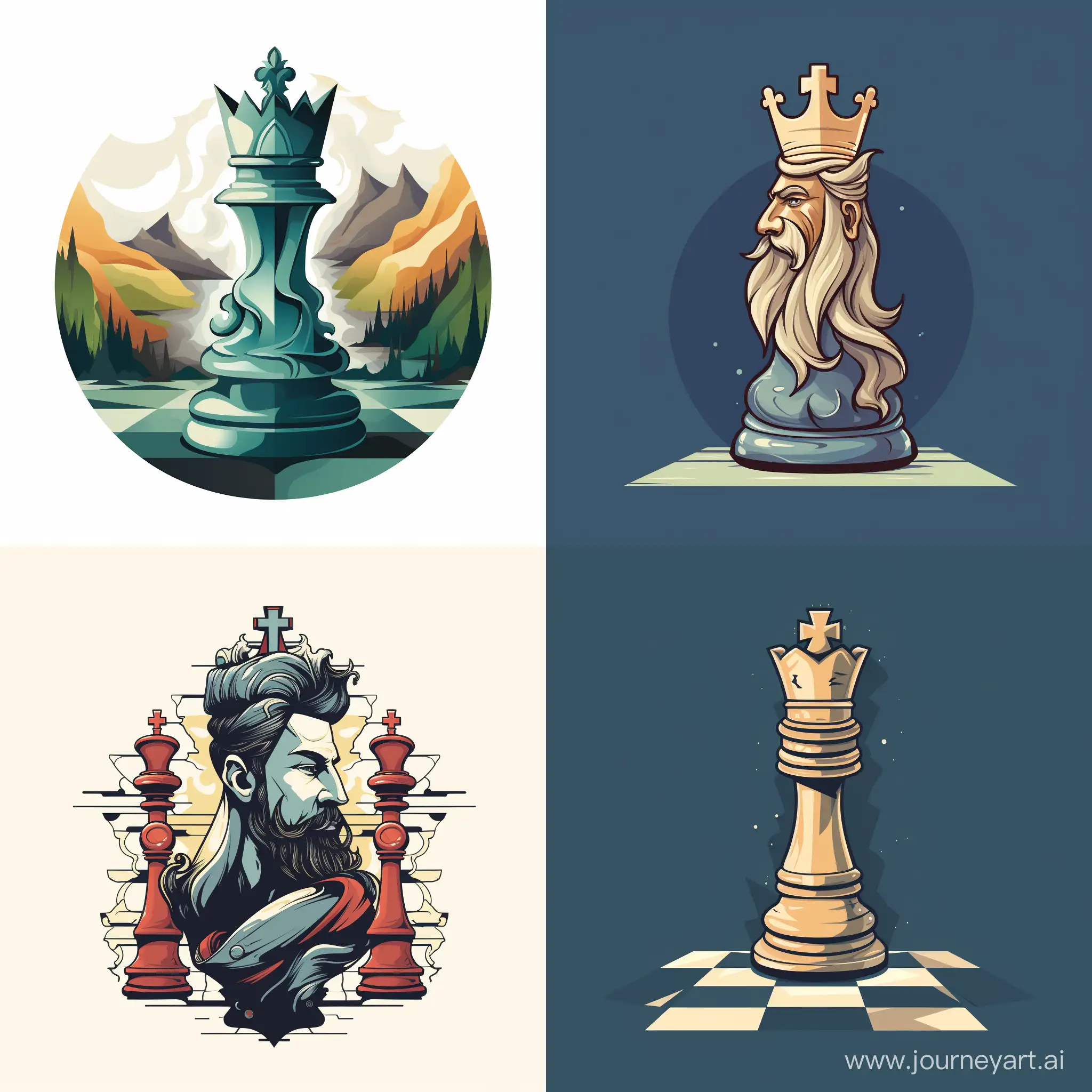 Strategic-Chess-Pieces-in-Abstract-Vector-Style