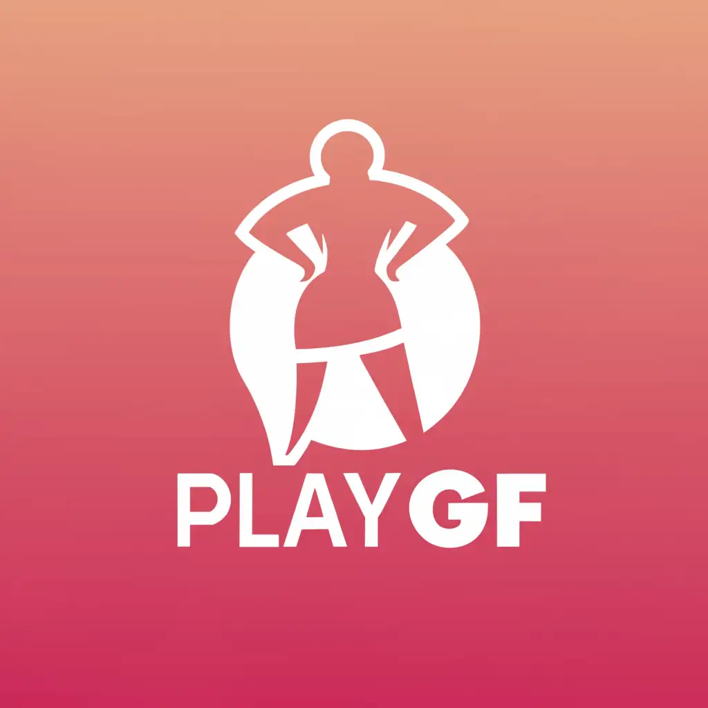 LOGO-Design-For-Playgf-Modern-and-Chic-Cam-Girl-Branding-with-Short-Skirt-Symbolism