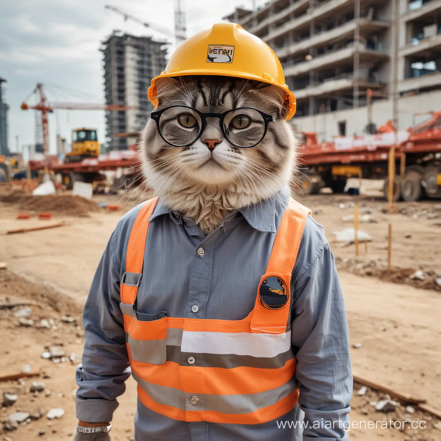 Intelligent-Cat-Supervising-Construction-Site