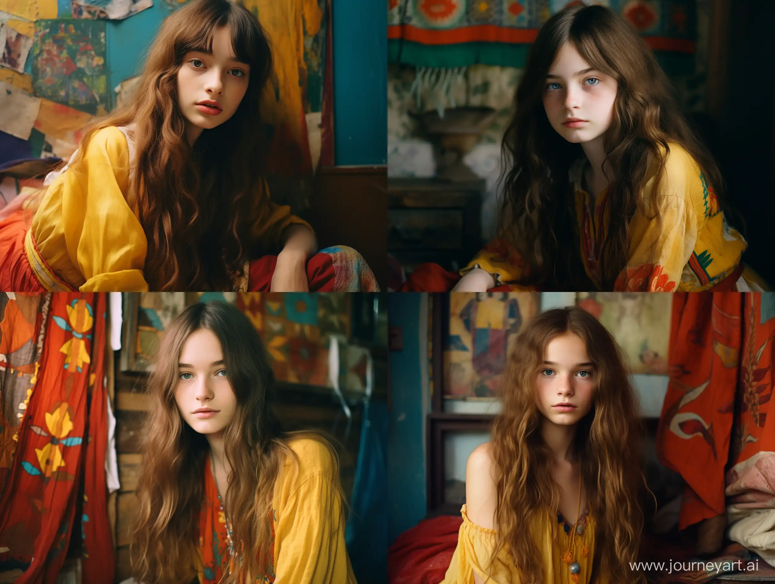 Captivating-FolkStyle-Portrait-LongHaired-Girl-in-a-Vibrant-Room