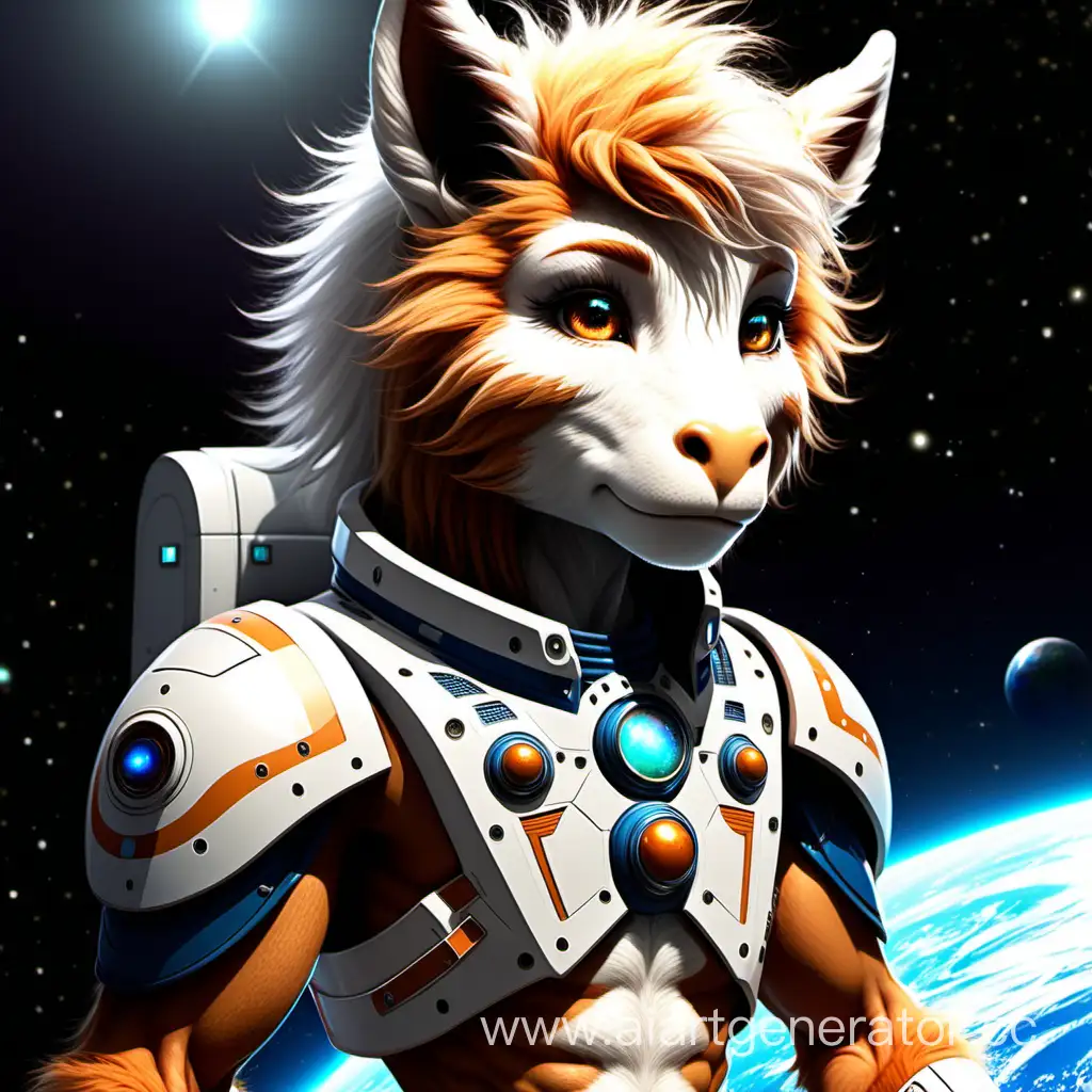 ((furry)) humanoid equine boy. in a spaceship landing on earth.