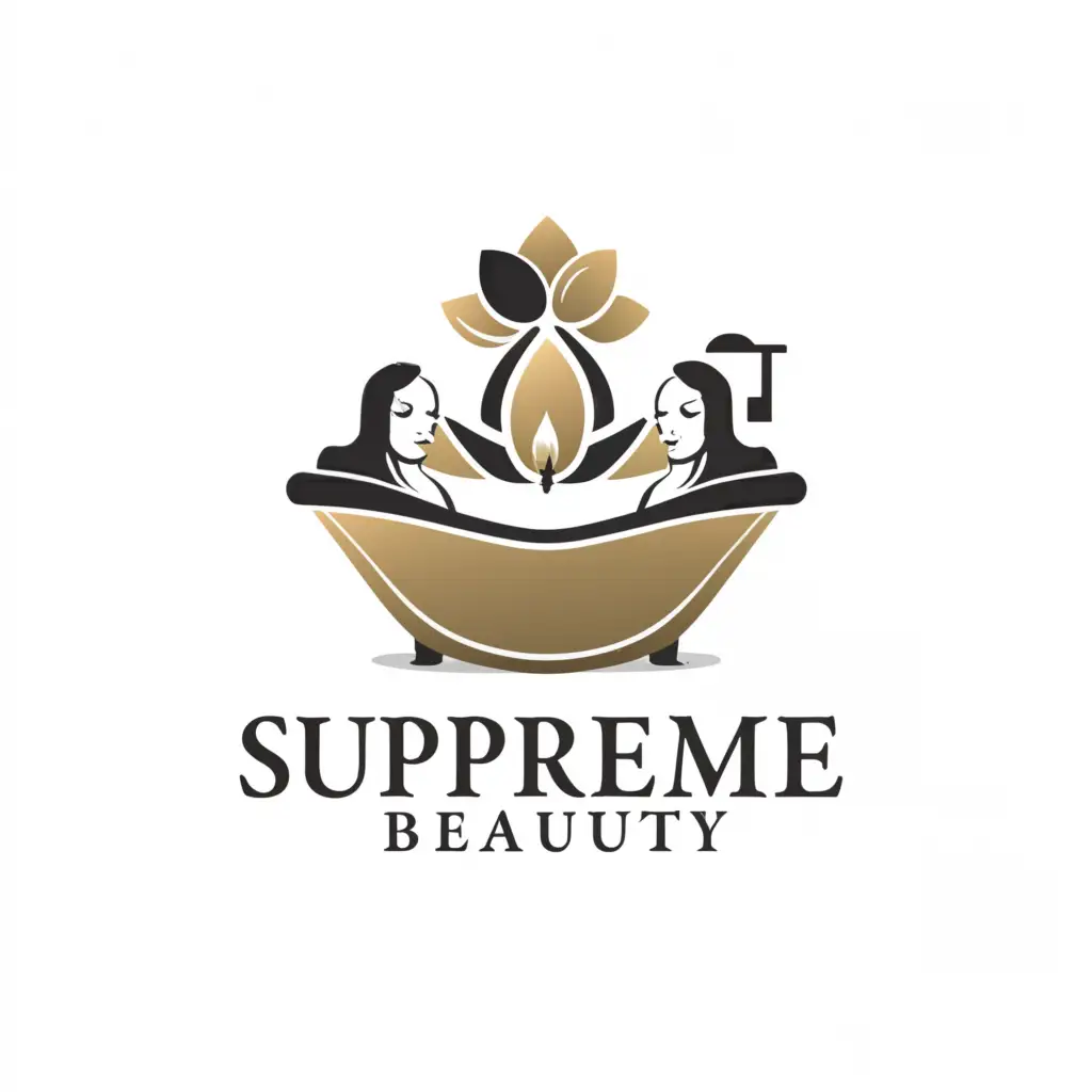 a logo design,with the text "Supreme Beauty", main symbol:spa,Moderate,be used in Beauty Spa industry,clear background