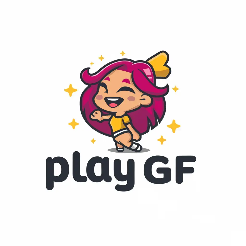 LOGO-Design-for-PlayGF-Featuring-a-Super-Short-Skirt-Cam-Girl-on-a-Clear-Background