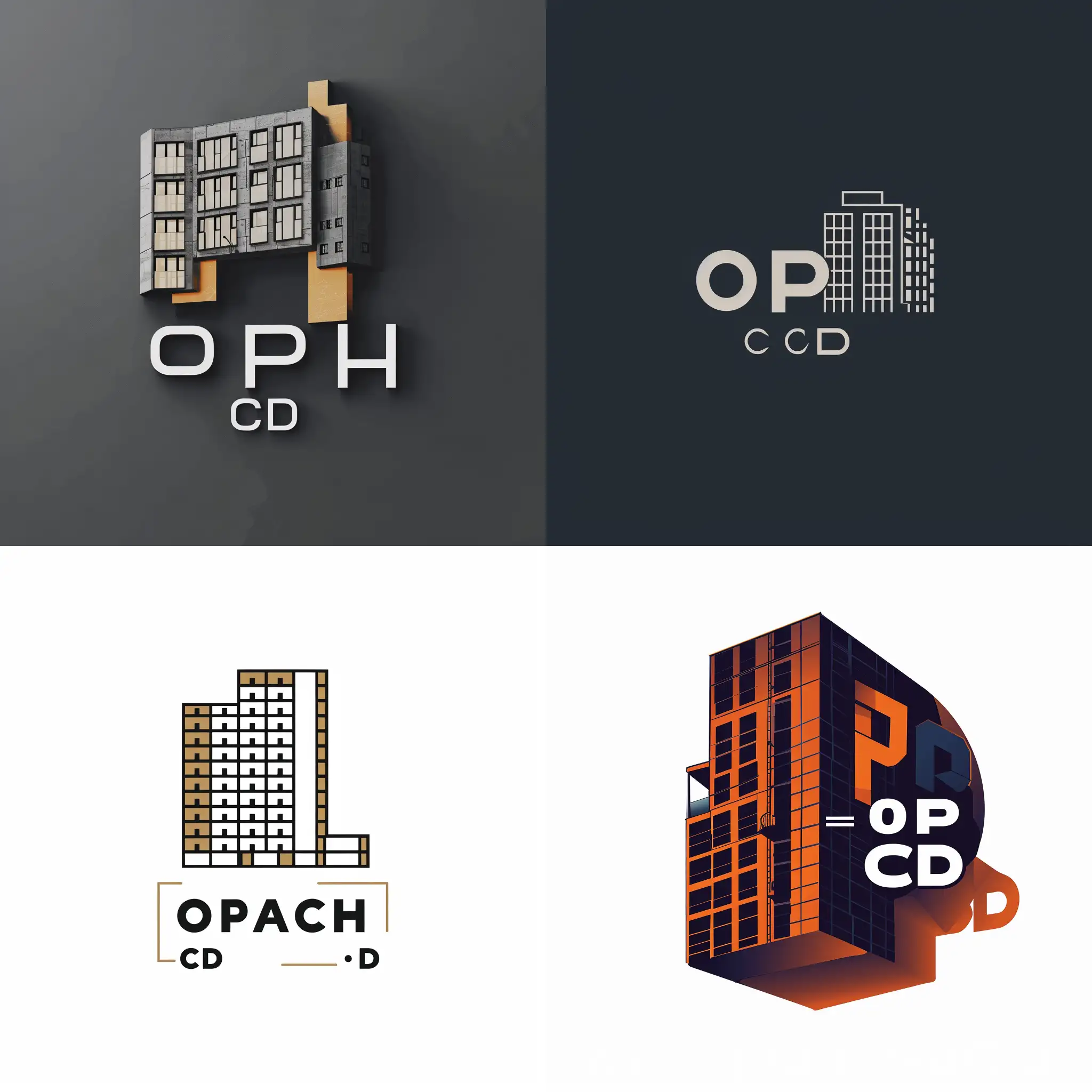 Modern-OPAHCD-Logo-Design-with-Urban-Building