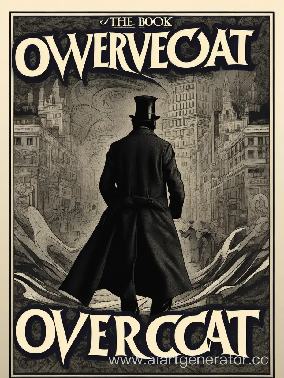 Monochromatic-Book-Cover-Design-for-Gogols-The-Overcoat