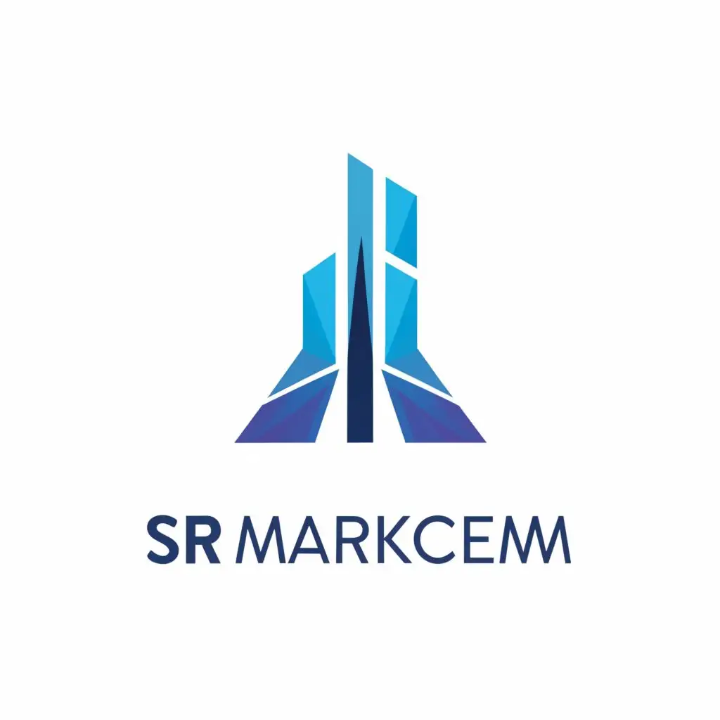 a logo design,with the text "SR MARKCEM", main symbol:high rise building,complex,clear background