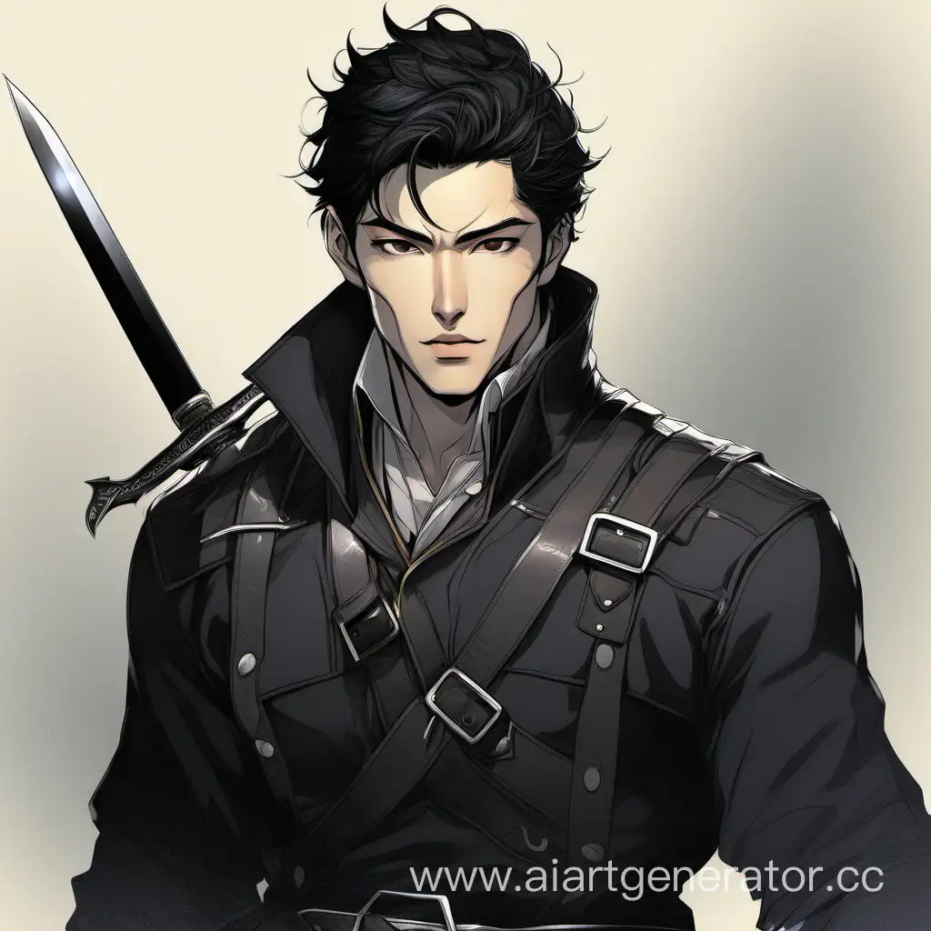 Mysterious-Swordsman-in-Stylish-Black-Ensemble