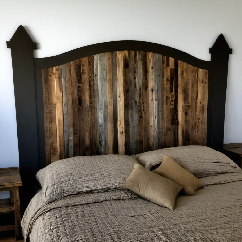 Rustic Headboard Design Handcrafted Woodwork with Natural Charm