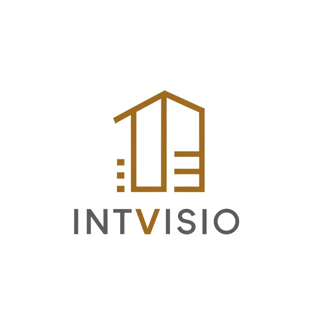 a logo design,with the text "Int Visio", main symbol:house interior,Moderate,clear background
