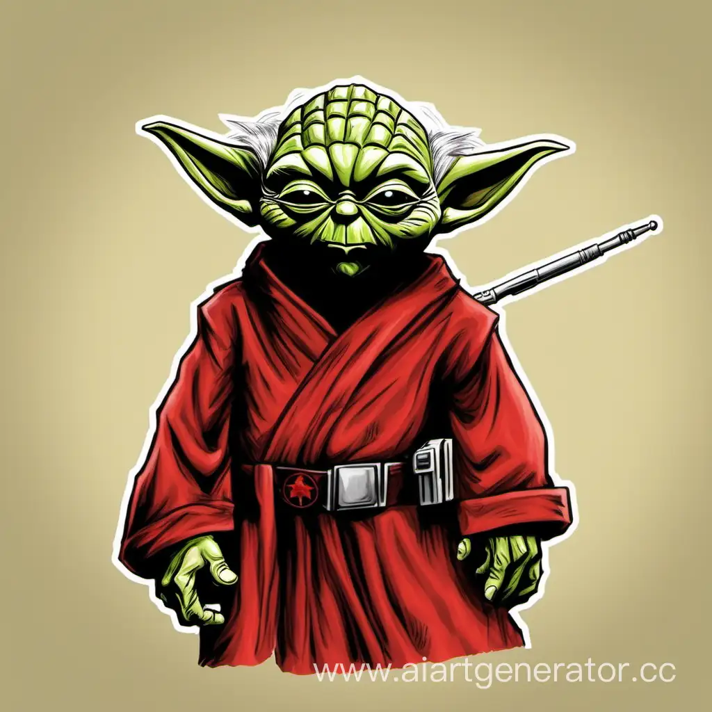 Master-Yoda-Star-Wars-Red-Army-Attire-Fan-Art