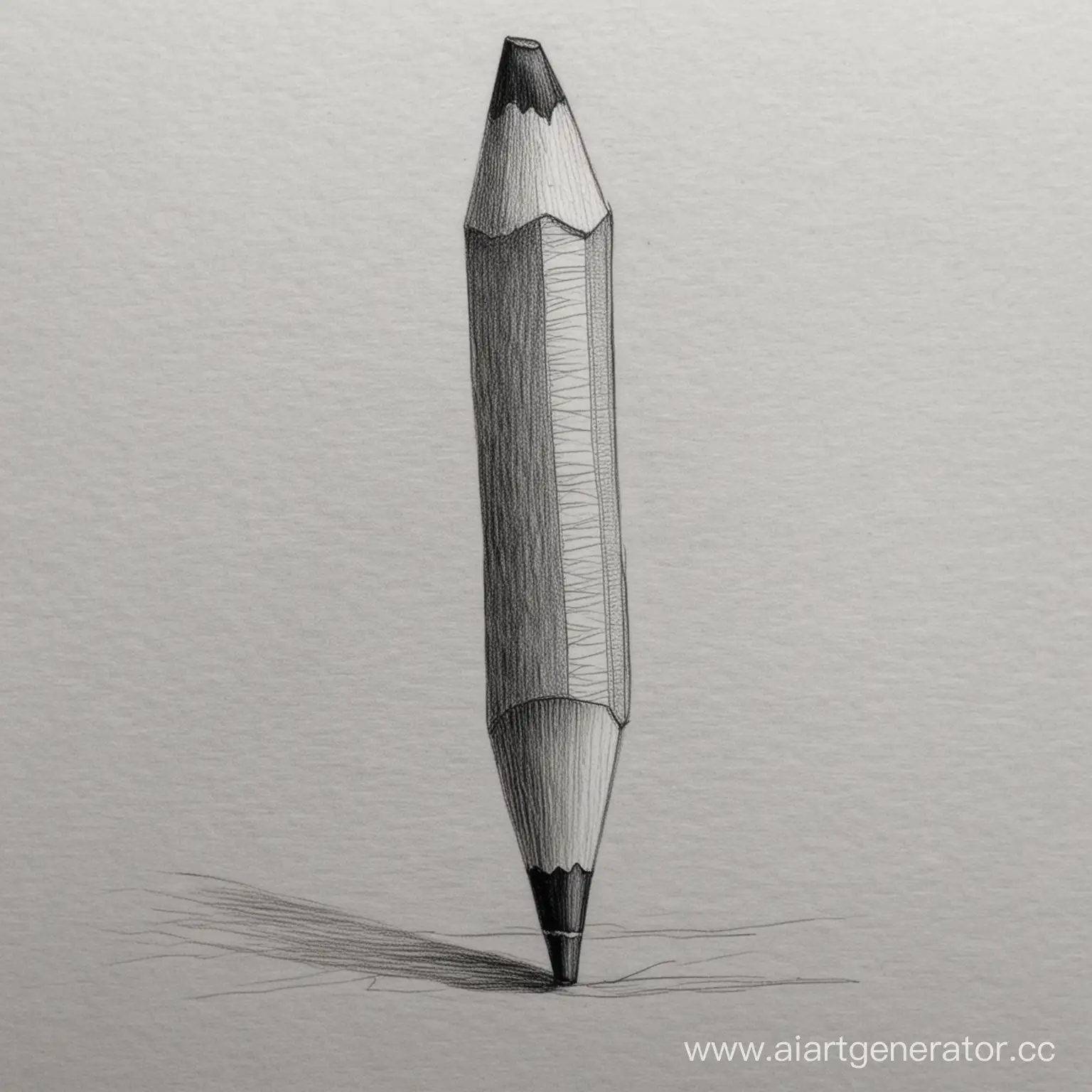 Childlike-Drawing-Playful-Sketch-of-Crooked-Pencil