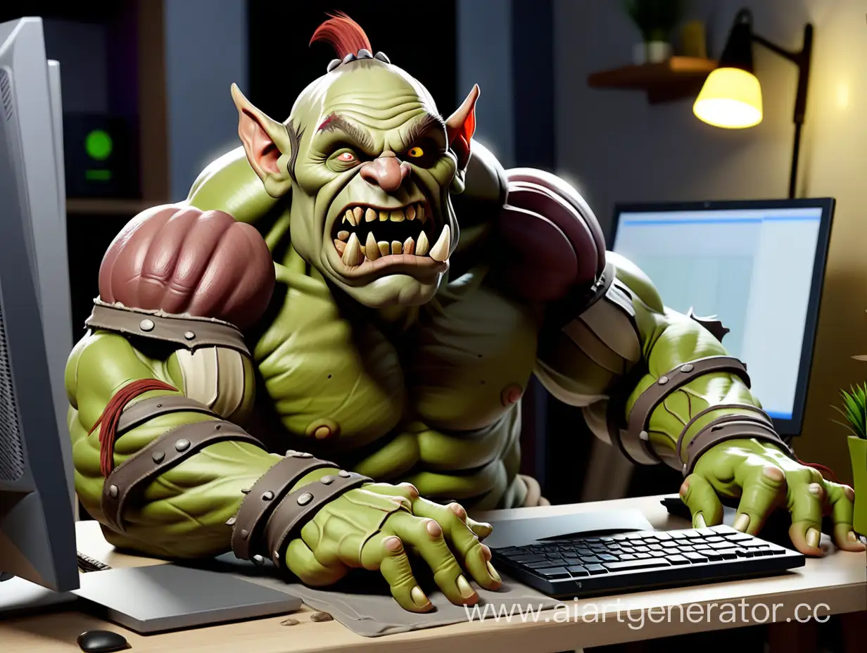 Joyful-Orc-Streamer-at-Computer-Desk