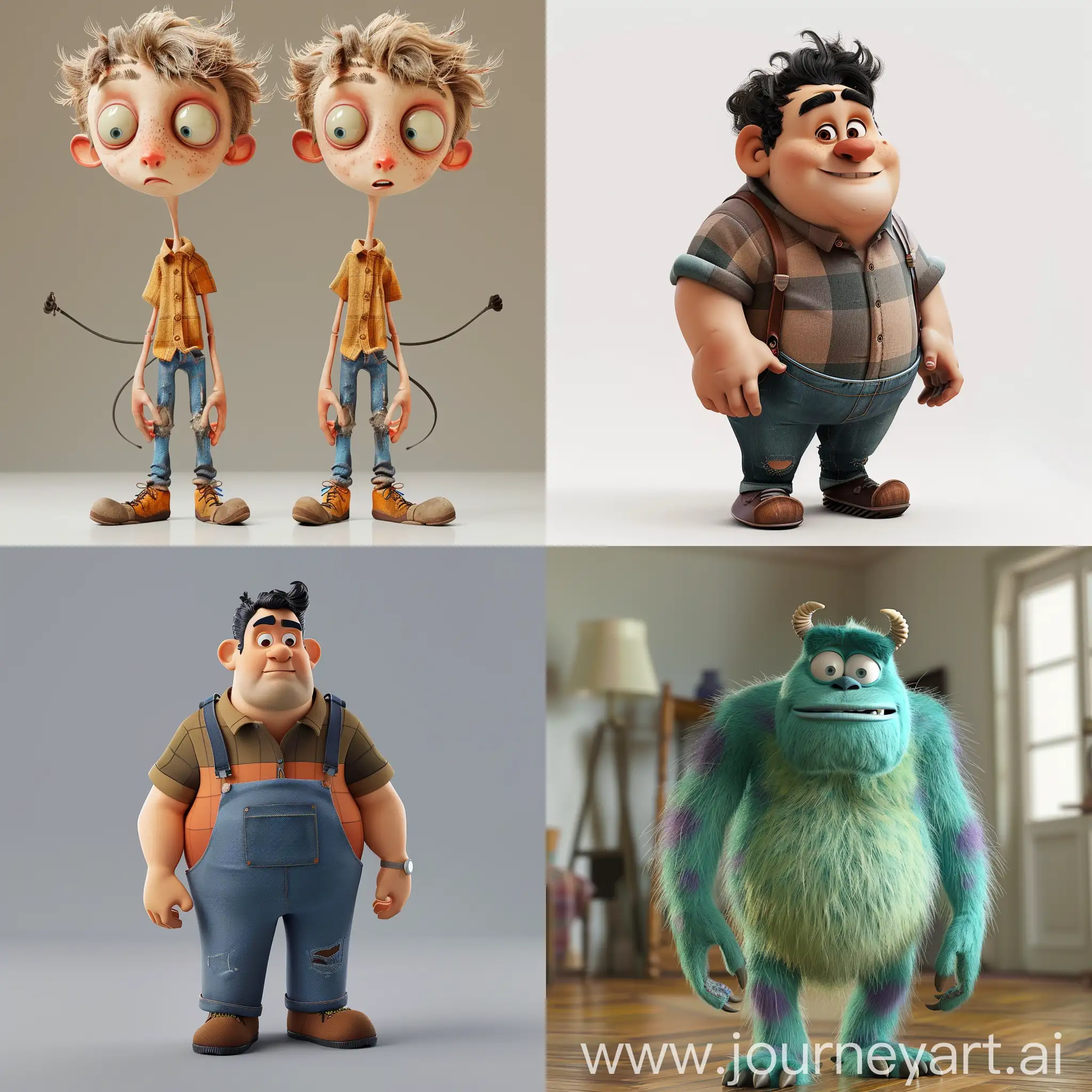 Pixar style full body character