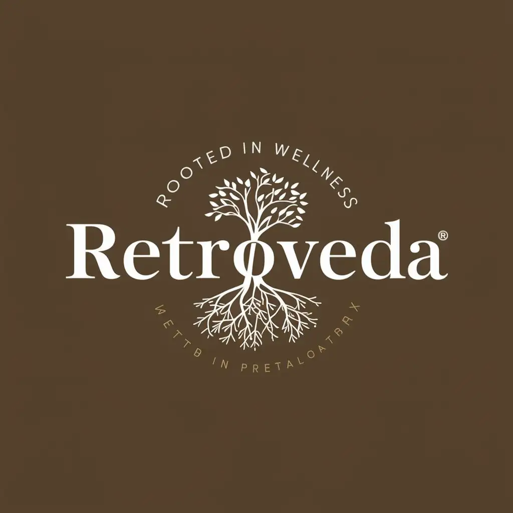 logo, Rooted in wellness, with the text "Retroveda", typography, be used in Retail industry