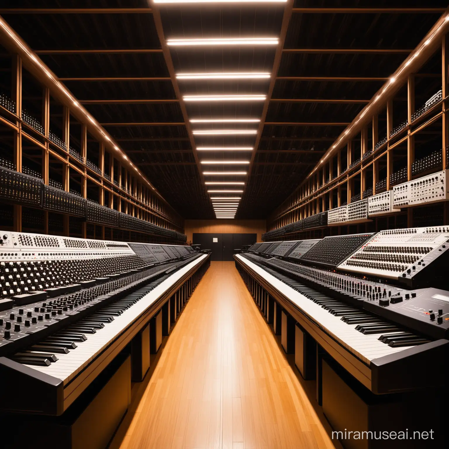 an endless, magical hall of synthesizers and drum machines