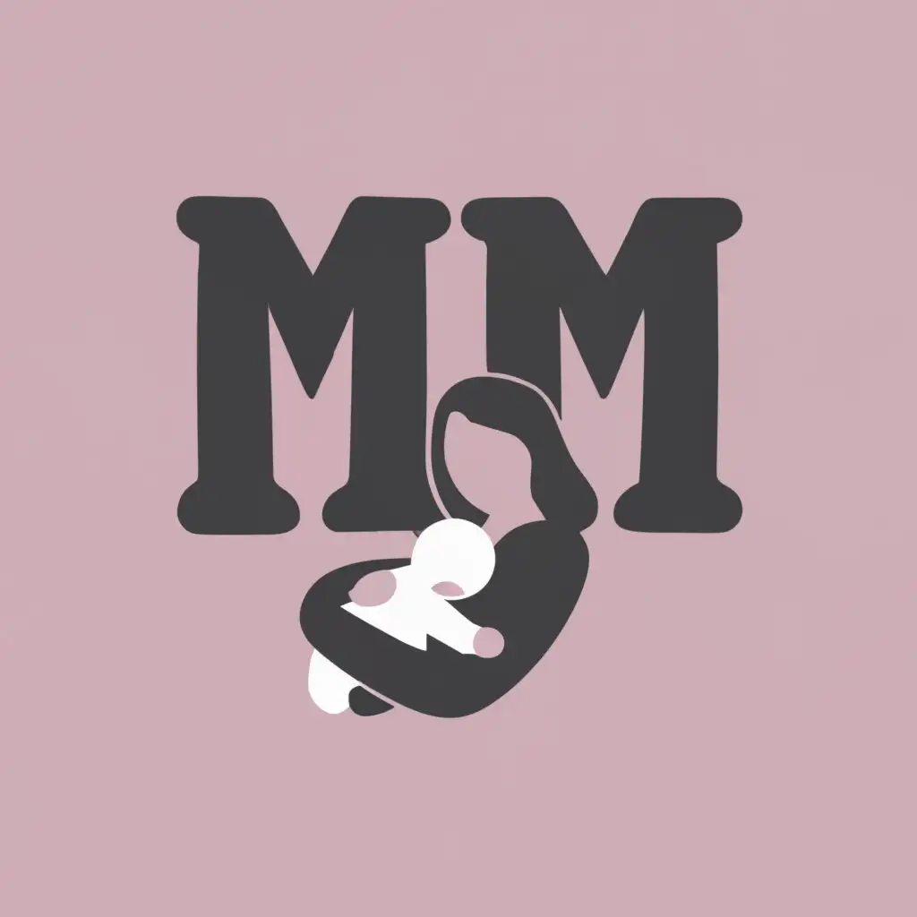 logo, Mom, with the text "Mom", typography